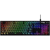 HyperX Alloy Origins PBT- PBT Keycaps, RGB, HyperX Mechanical Switches (Blue), Compact, Durable Aluminum Body, Customizable w