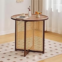 TIMDUミッドセンチュリーモダン 無垢材 ダイニング 小さな丸テーブル Amazon｜ミッドセンチュリーモダン2層ラウンドサイドテーブル