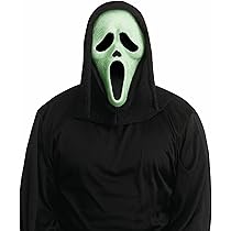 Amazon.co.jp: Fun World ゴーストフェイス 暗闇で光るキラキラ