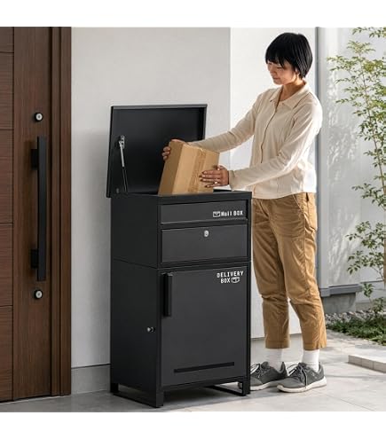 Amazon.co.jp: タンスのゲン 宅配ボックス 大容量 134L 屋外 戸建て用