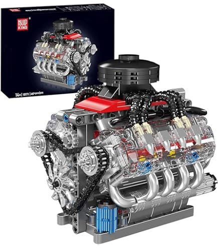 Amazon.co.jp: Mould King 10171 MOC技術V8気筒エンジンシリーズ