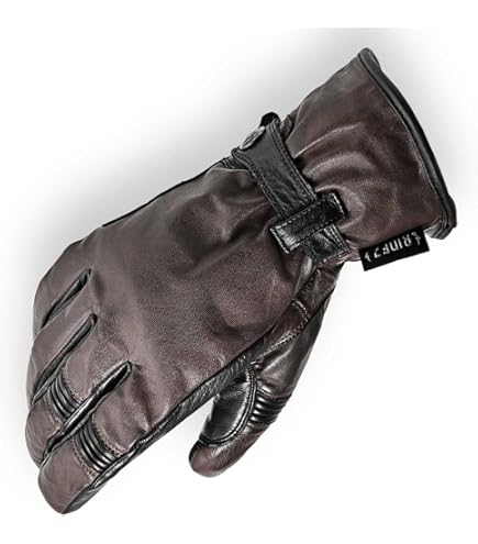 Amazon | 本革 冬 防寒 バイクグローブ フリース 牛革 バイク グローブ