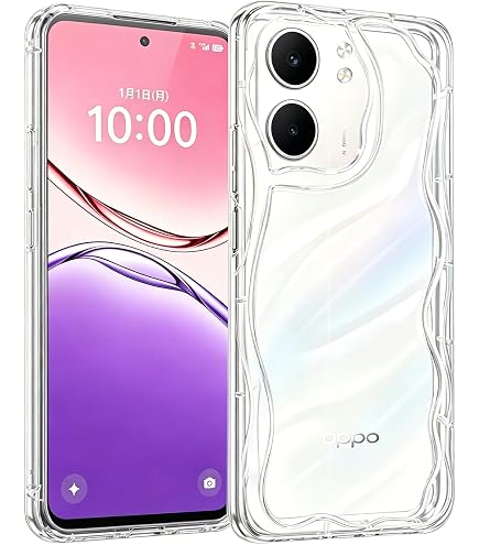 OPPO A5x　TPU透明ケース×2＋ガラスフィルム付き Amazon.co.jp: OPPO A5x ケース クリア ウェーブ TPU波状のバンパー