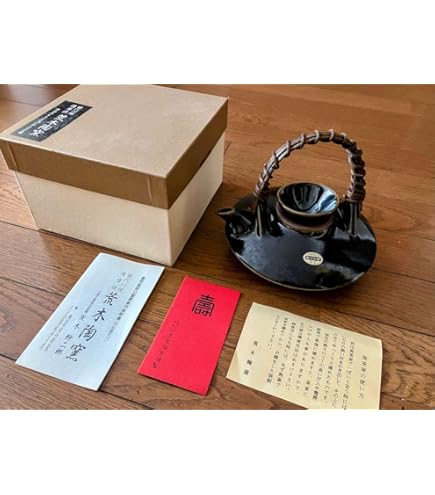 Amazon.co.jp: 薩摩焼 黒千代香 十四代 沈壽官 黒茶家 焼酎 燗酒用 酒