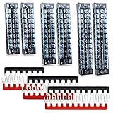 InduSKY 固定端子台 組端子台 600V 15A 2列型 極数8 極数10 極数12 ショートバー 絶縁被覆付き 2色 8P 10P 12P