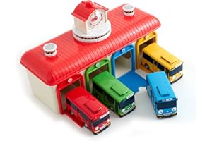 TAYO mimiworldがおしゃべりするTAYO The Little Bus with 4 (タヨ、ロジ、ガニ、ラーニ) トーキングセントラルガレージプレイセット