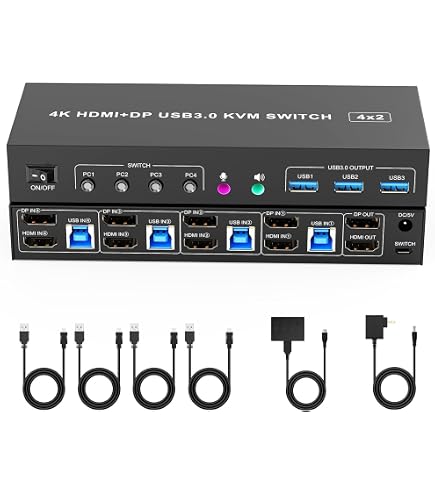 サンワサプライ CPU自動切替器(4:1) SW-KVM4CPA