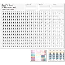 Fe 2022 Calendar 2022 Calendar- 2022 Yearly Wall Planner Calendar Year Chart Daily Schedule  Table Planner For Home Office And School + 2 X Sticker Set : Amazon.sg:  Office Products