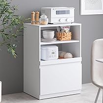 Amazon｜家具350 食器棚 ロータイプ キッチン収納棚 キッチンラック