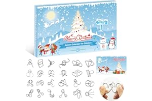 アドベントカレンダー 2025 クリスマス 知恵の輪 24個セット パズル 脳トレ メタル クリスマスプレゼント 子供 知恵おもちゃ ちえのわ ギフト 謎解き 暇つぶし 頭の体操 カウントダウン カレンダー Advent Calendar 知育玩具
