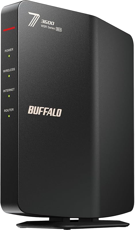【Amazon.co.jp限定】バッファロー WiFi ルーター 無線 LAN Wi-Fi 7 11be デュアルバンド 2882+688Mbps エコパッケージ 【 iPhone 17 / 17e / 17 pro 動作確認済み 】 WSR3600BE4P/NBK