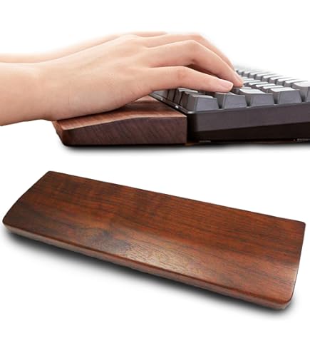 Amazon.co.jp：木製リストレスト アームレスト キーボード用ウッド