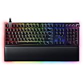 Razer Huntsman V2 (Purple Switch) - Virtually Latency-Free Optical Gaming Keyboard (Clicking Optical Switches, Doubleshot PBT