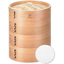 Amazon | 【AutJrny】 深めの せいろ蒸し器 3段 21cm 杉せいろ せいろ