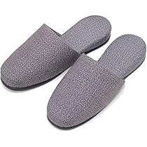 Amazon | [テンダイ] 織り目調プリント布スリッパ 5足組 / Mサイズ