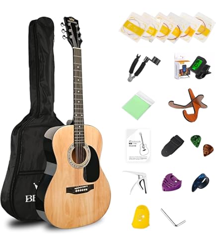 Amazon | BESYOU ギター アコースティックギター 13点セット 38インチ