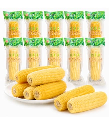 Amazon.co.jp: 黄糯玉米棒 【40点セット】モチとうもろこし 軸付き黄糯