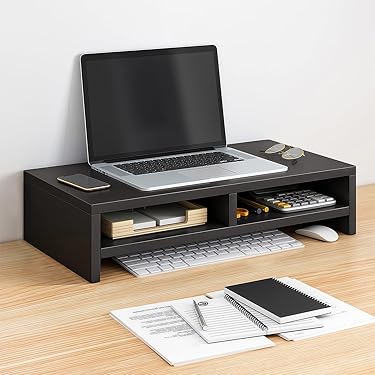 【新品】デスクトップラック 高さ調整可能 パソコンスタンド ブラック Amazon.co.jp: デスク上 設置ラック 19インチ機器設置可 卓上