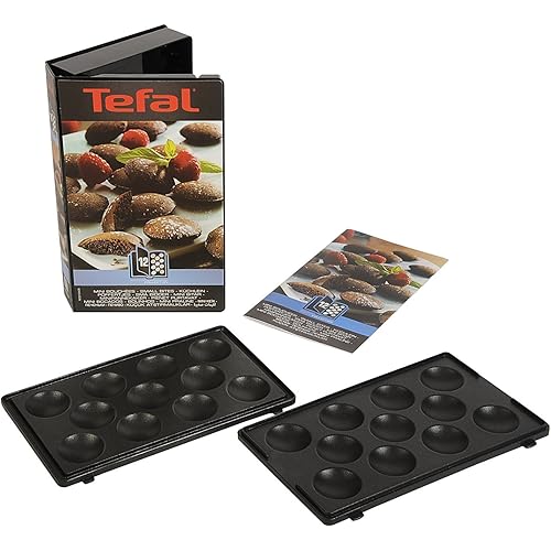 Tefal XA801212 Mini Bites Plates Set, Non-Stick, Snack Time, Accessory, Snack Collection,Black,small