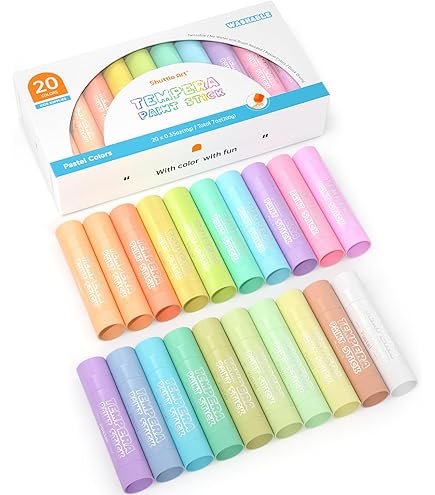 Amazon.co.jp: Shuttle Art テンペラクレヨン 40色セット パステル