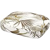 サンフラワーラタン ラタンチェア用座面クッション 幅45cm×奥行39cm×高さ8cm ホワイトヤシ葉 中材/ウレタンフォーム プリント生地 CU710C