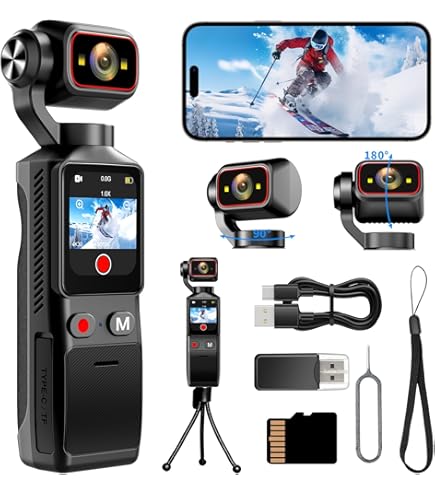 Amazon.co.jp: FIMI PALM 2 ジンバルカメラ WIFI 4K 128°超広角ミニ