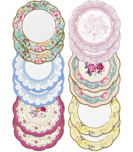 WHJY 4-Pack Clear Glass Plates - 6 Inch Vintage Textured Dishes For Appetizers, Desserts & Parties