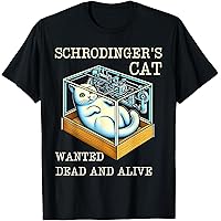 Amazon | かわいいシュレーディンガーの猫が生きている Tシャツ