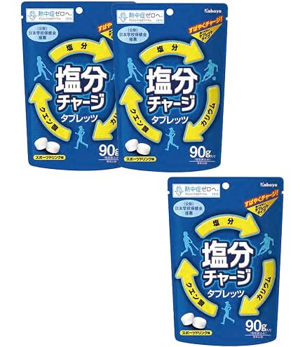 Amazon.co.jp: カバヤ 塩分チャージタブレッツ 梅味 81g 4袋 : 食品