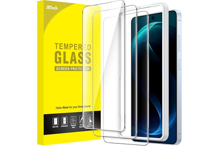 JETech Screen Protector for Samsung Galaxy S26 Ultra, 3-Pack | 9H Tempered Glass, HD Clear, Anti-Scratch Protection, Easy Ins