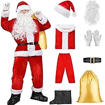 Amazon.co.jp: [KASTOBS] サンタクロース 衣装 8点セット サンタ