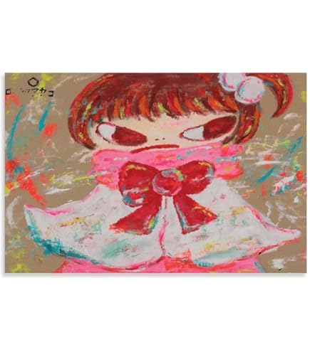 Amazon.co.jp: ロッカクアヤコ 作 'Untitled' シルクスクリーン