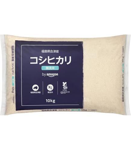 Amazon.co.jp: by Amazon 会津産 コシヒカリ 無洗米 5kg 令和7年産 