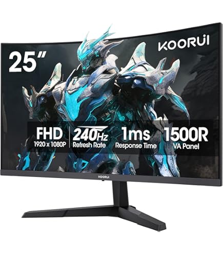 KOORUI 27 Inch Gaming Monitor QHD (2560 x 1440), 170 Hz, 1ms, DCI