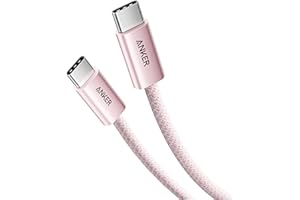 Anker Zolo USB-C & USB-C ケーブル (240W, 高耐久ナイロン) 1.0m ピンク USB PD対応 高耐久ナイロン素材採用 iPhone 17 / 16 / 15 / Galaxy iPad Pro MacBook Pro