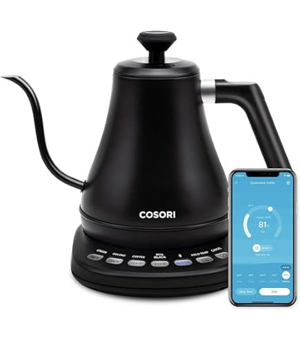 COSORI （コソリ）電気ケトル 800ml 保温機能付き ドリップコーヒー Amazon.co.jp: COSORI(コソリ) 電気ケトル 0.8L コーヒーケトル