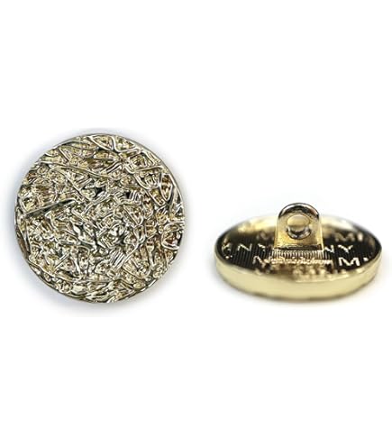 Amazon | メタルボタン 丸型 足つき キルティング風 【ゴールド