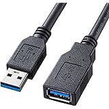 サンワサプライ(Sanwa Supply) USB3.0延長ケーブル(ブラック・0.5m) KU30-EN05K