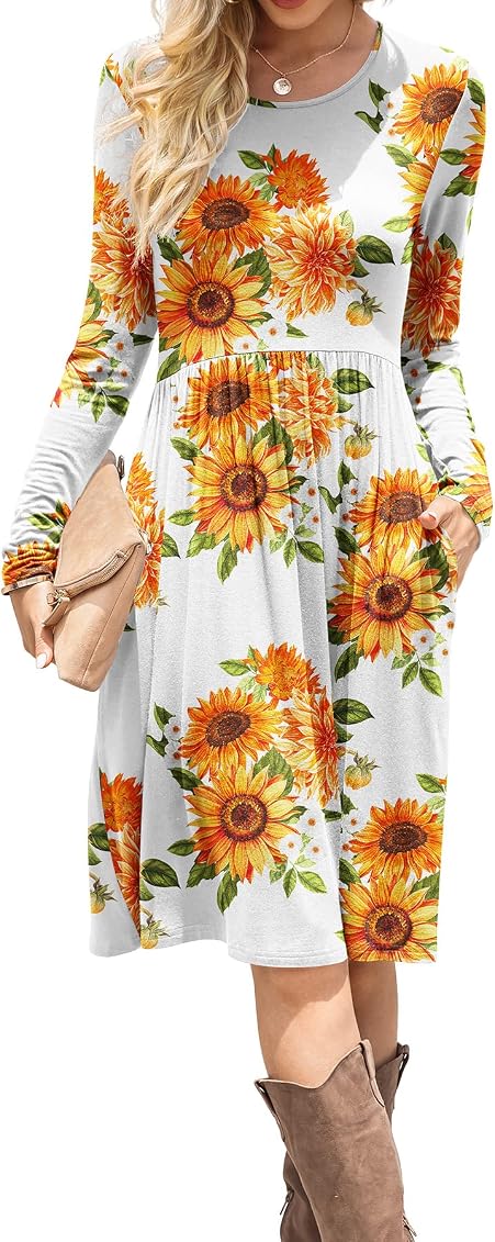 Empire Waist Dress with Pockets 