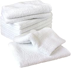 日本製 タオル フェイスタオル 10枚セット 34&times;90cm ホワイト(選べる11色) 白 大阪泉州タオル 綿100% 260匁 業務用タオル 長め 瞬間吸水 速乾 薄手 部屋干し 耐久性 無地 Made in Japan