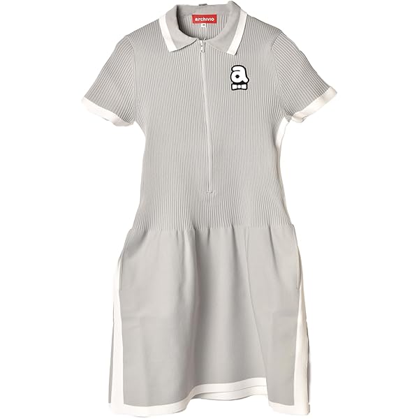 Amazon.co.jp: [アルチビオ] リブ切替半袖ワンピース レディース