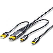 Amazon.co.jp: DisplayPort to USB C 変換ケーブル 4K@60Hz 3M XinYaa