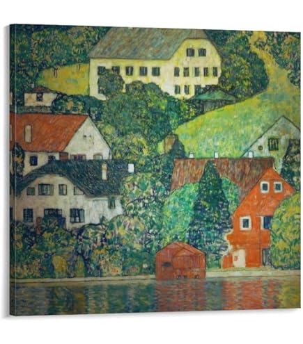 Amazon.co.jp: クリムト『 アッター湖畔のウンターアッハ教会