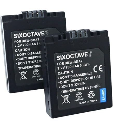 Panasonic LUMIX DMC-FZ50 電池2個付き Amazon | str DMW-BMA7 互換バッテリー2個 と USB充電器 DE-A43AD