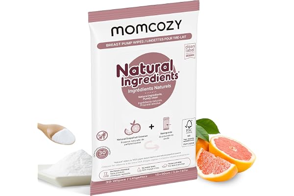 Momcozy Breast Pump Wipes for Parts Cleaning On-The-Go,Flash Clean,30 Count | Multipurpose Reusable