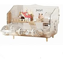 Amazon | Jxzyil ハムスター ケージ 豪華なハムスター、アクリル製の