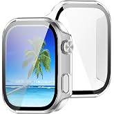 BUITFOU For シャオミ Redmi Watch 6 カバー Redmi Watch 6 ケース 超薄型 PC+ガラス素材 一体型 全面保護 超薄型 装着簡単 耐衝撃 高透過率 指紋防止 傷防止（クリア）
