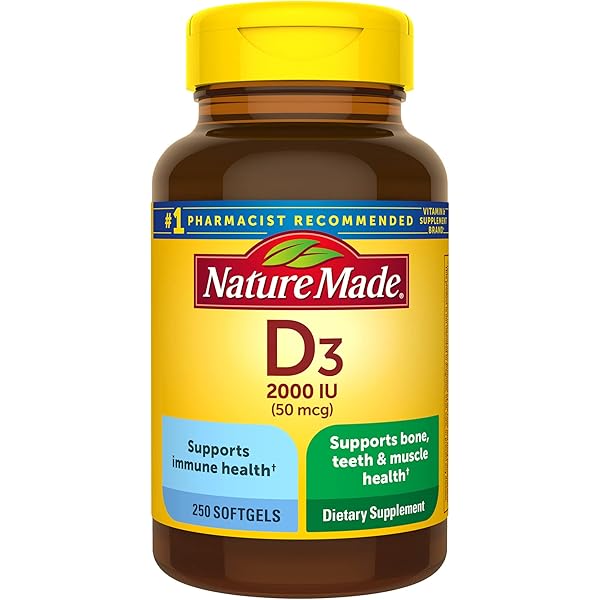 Nature Made Vitamin D3 300 Softgels Vitamin D 1000 Iu 25 Mcg Helps Support Immune Health Strong Bones And Teeth Muscle Function 125 Of The Daily Value For Vitamin D In