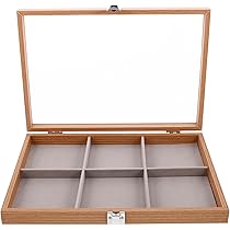Amazon｜NIYANGLE 木製ジュエリーボックス 格ディスプレイトレー