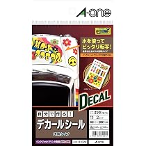 Amazon | エーワン 自分で作るデカールシール 白地 はがき 2セット